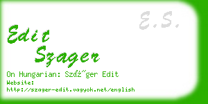 edit szager business card